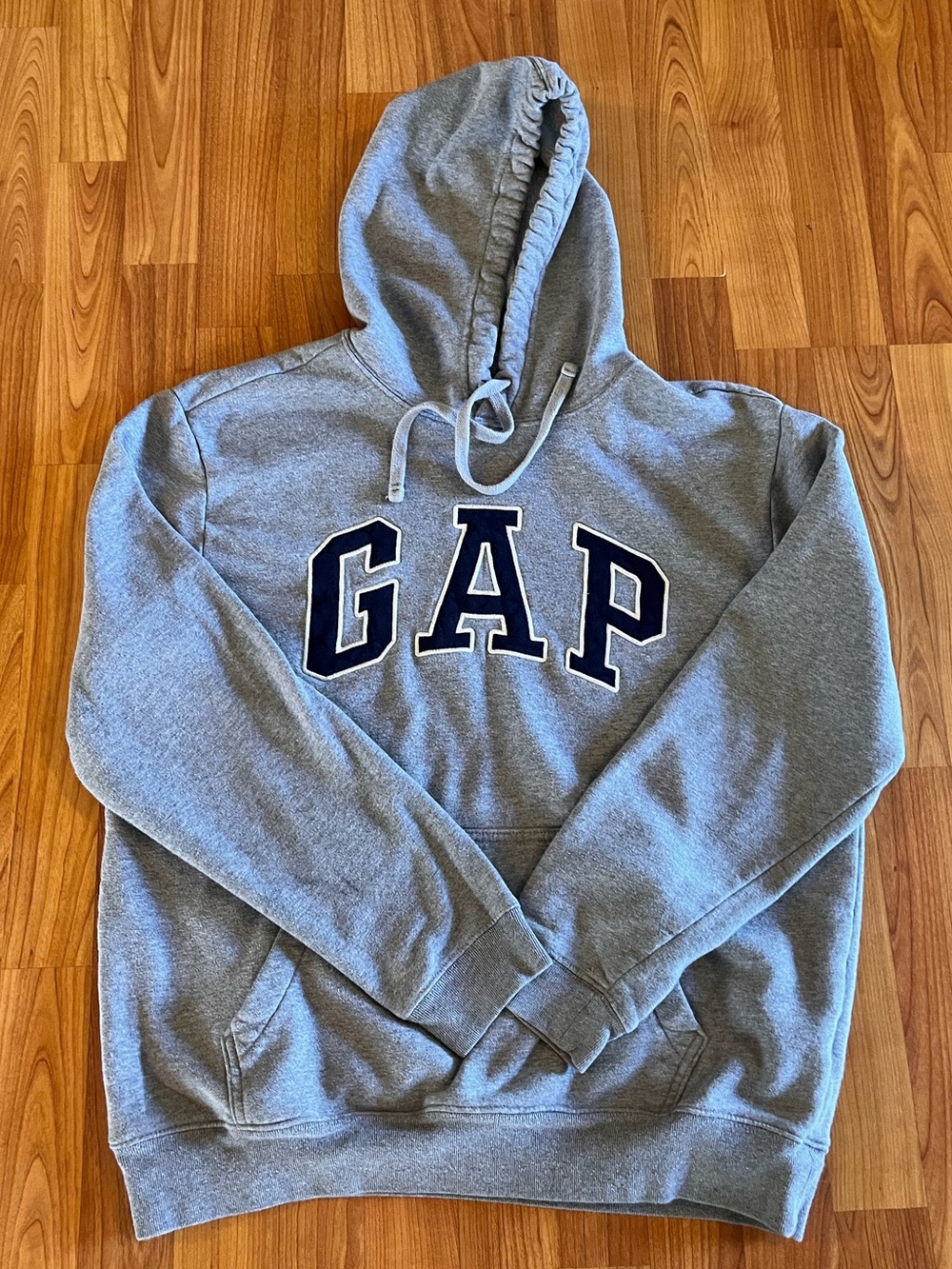 GAP women Gray Hoodie with Navy Logo